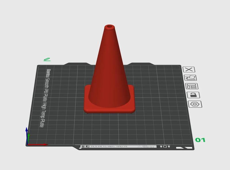 Desktop traffic cone decoration   