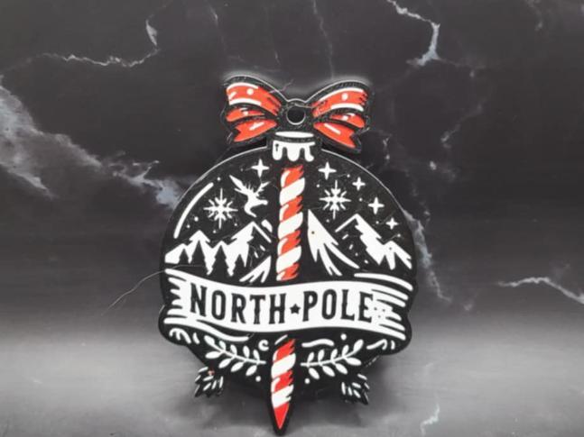 North Pole Christmas Ornament