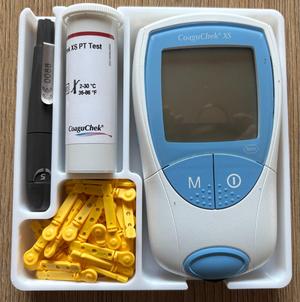 Organizer for CoaguChek XS Blood Test