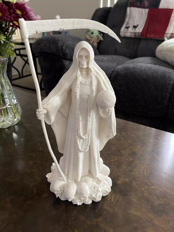 Classic Santa Muerte statue for 3d printing
