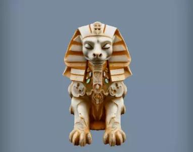 Egyptian Sphinx Lion Statue Ancient Guardian 3D Model Sculpture