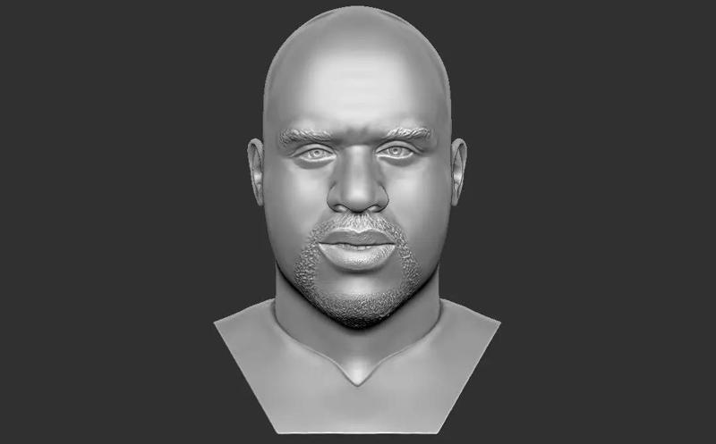 Shaquille ONeal bust for 3D printing