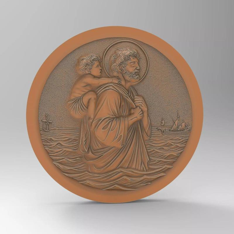 Saint Christopher Religious Medallion