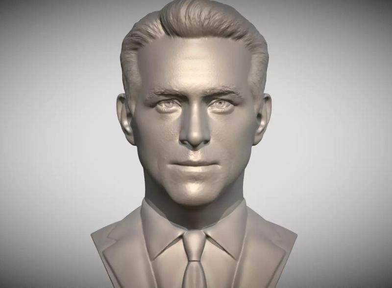 Ryan Reynolds bust for 3D printing