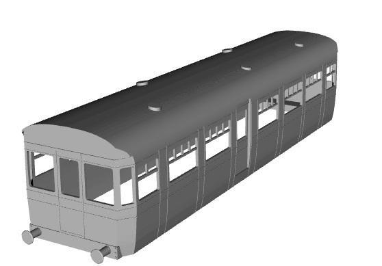 AEC-BUT railcar trailer coach br 1/43 scale