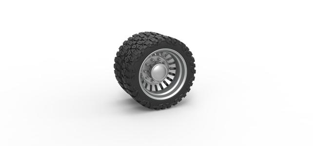 Diecast Rear semi wheel for pickup Version 12 Scale 1:25