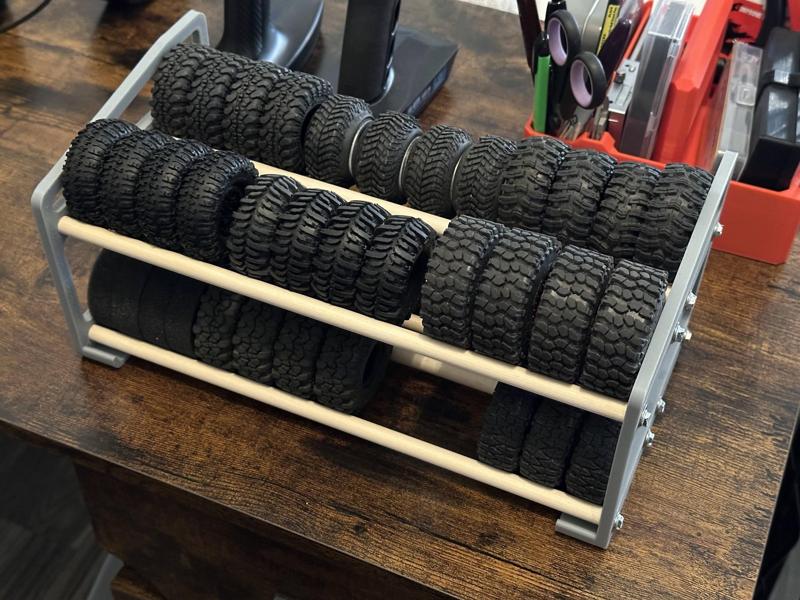 Micro RC Tire Rack for scx24, trx4m, etc.