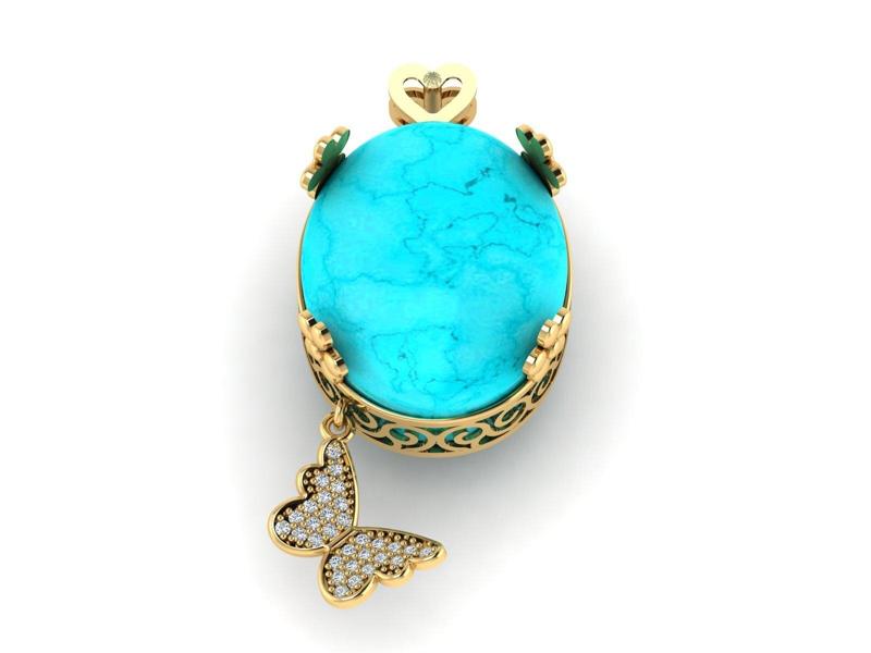 Turquoise stone pendant or necklace