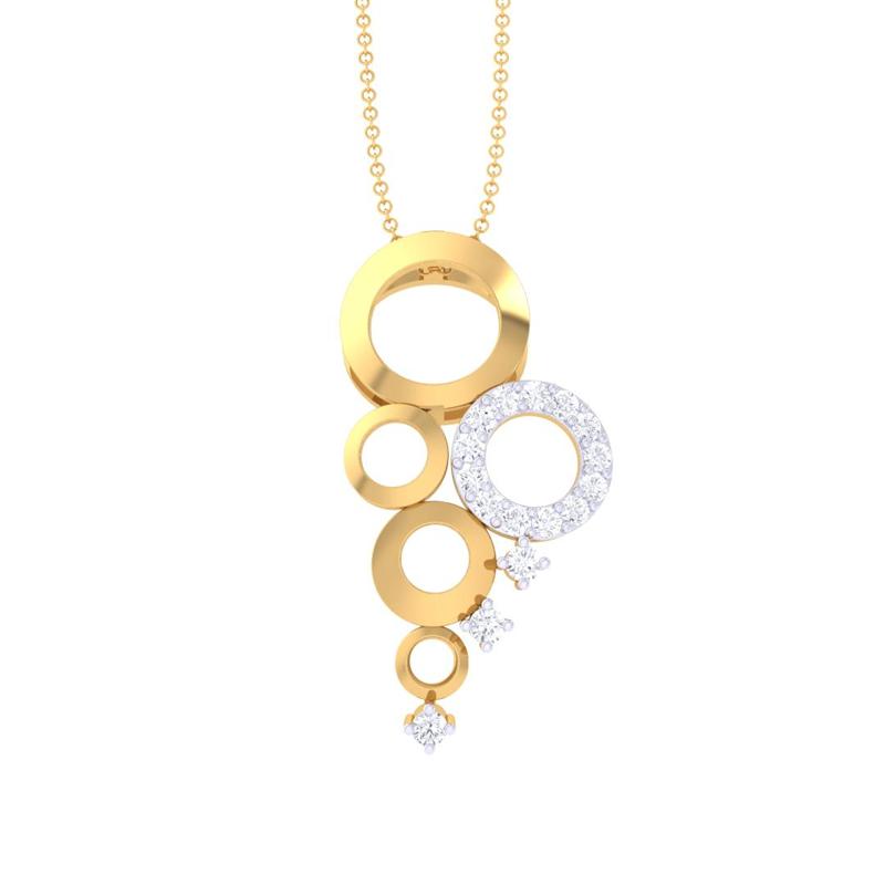 3D Printable Cad jewelry design of Lady diamond Pendant