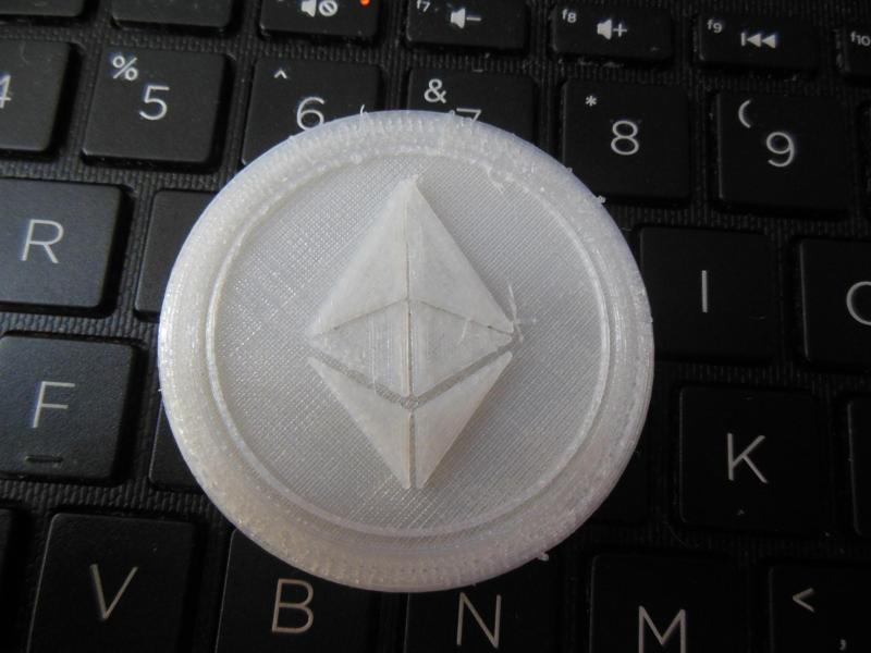 Ethereum ETH 3D Printable Cryptocurrency Coin