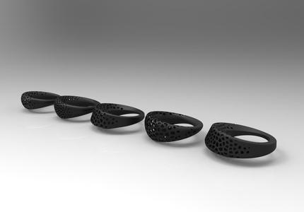 16,5MM THE LORD OF THE VORONOI RING 3D PRINT MODEL
