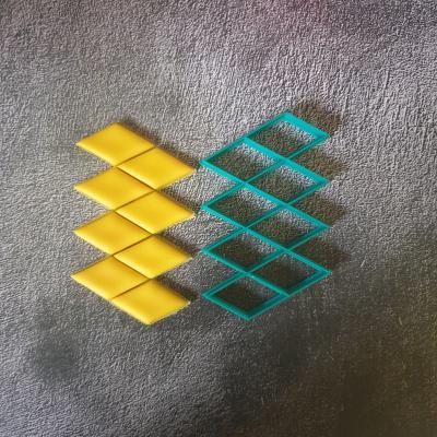 Rhombus Shape Cookie Cutter 2pc set