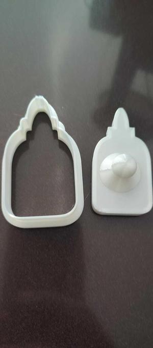 Cookie cutter and stamp on school glue template, teachers day