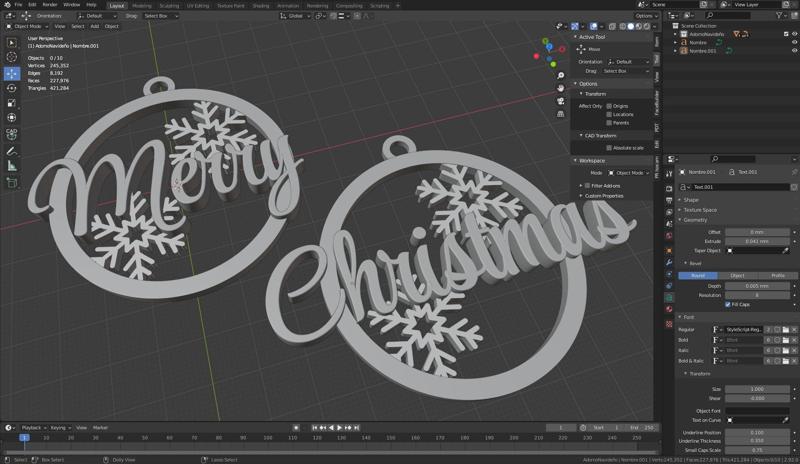 Merry Christmas / Merry Christmas - Christmas tree hangers