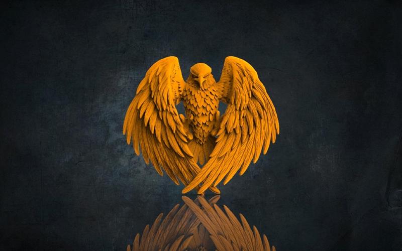 Eagle 3D STL Model for CNC Router, Artcam, Vetric, Engraver, Relief, Carving, Cut 3D, Stl File For Cnc Router, Wall Decor