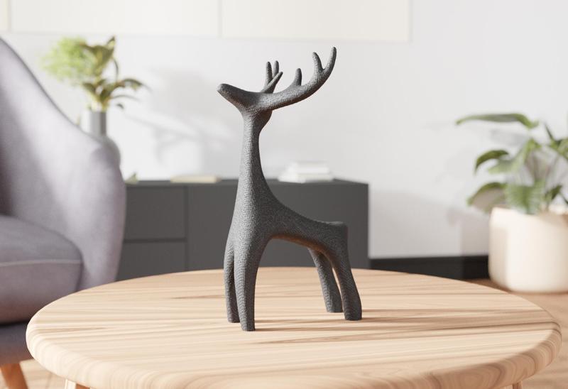 Minimalist Deer Sculpture – Modern 3D Home Decor