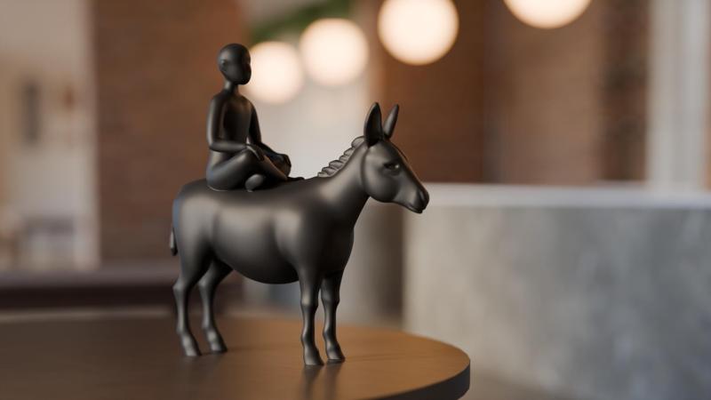 Silent Journey – Rider on a Donkey Figurine