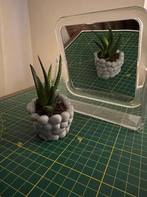 Natural Stone Look Cactus Pot – 3D Printable Mini Planter
