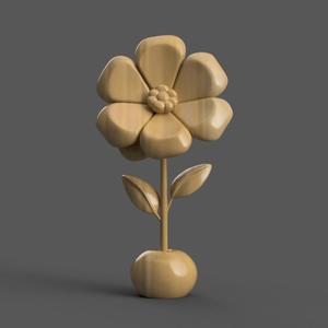 Cute 3D Flower STL File – Desk Home Decoration