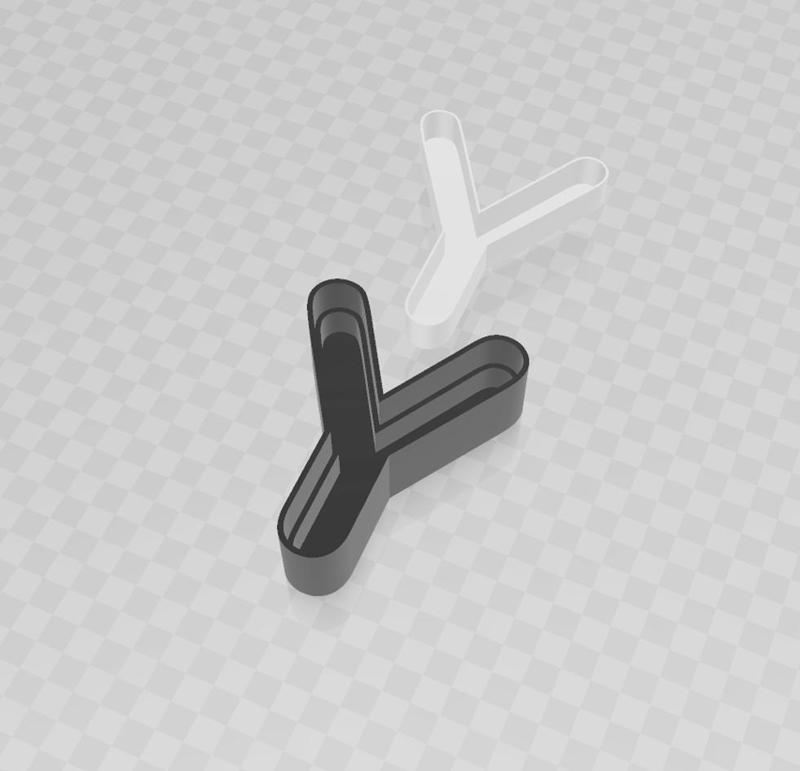 LED letter Y body + cover