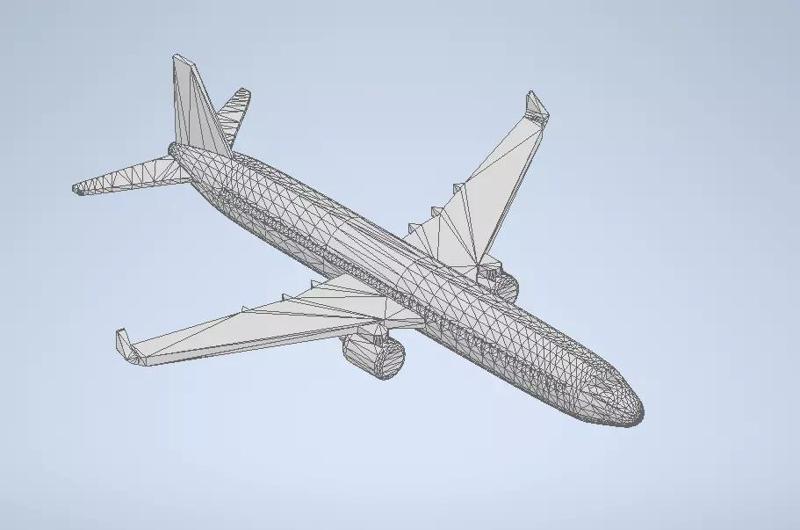 Displayed as mesh - Boeing 747 inspired toy