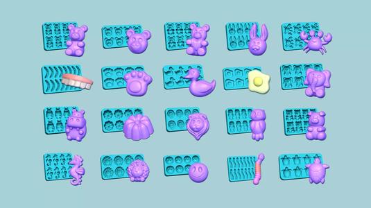 20 Jelly Candy Moldings - Gummy Mould Collection