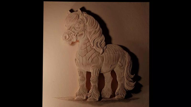 Miniature Horse CNC 3d Print High Relief Sand Casting