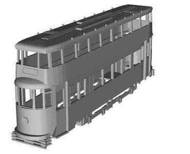 London Feltham tram 1/87 scale