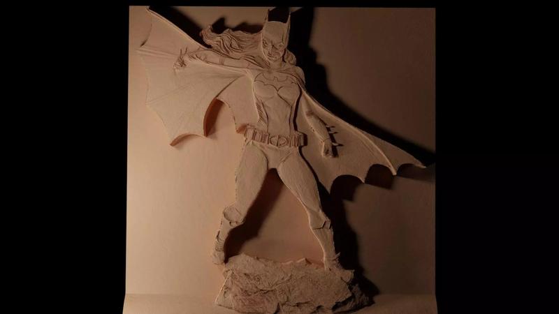 Batgirl DC Comics CNC 3d Print High Relief Sand Casting