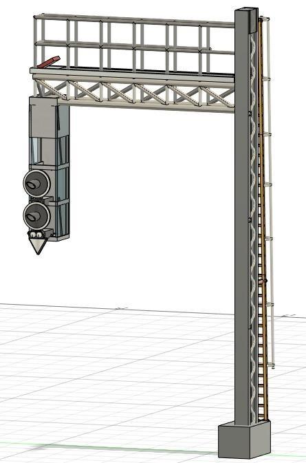 FERROVIA - Portale per segnale luminoso di 1 ctg