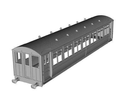 Midland Railway EMU (Heysham, Morecambe,Lancaster) Trailer Coach 1/100 scale