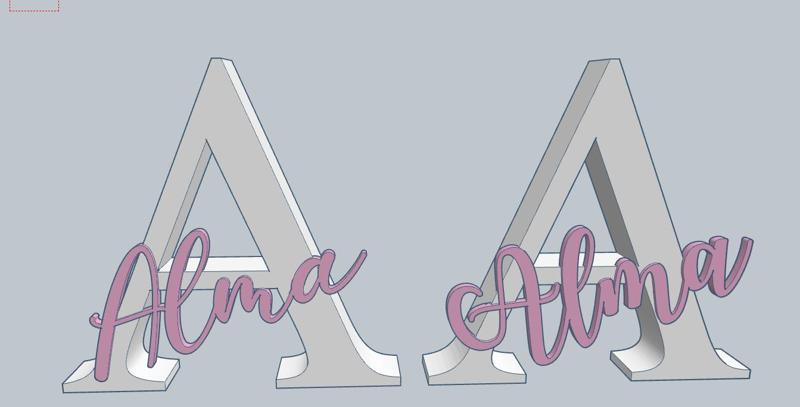 Name Alma / Letter / Letter A