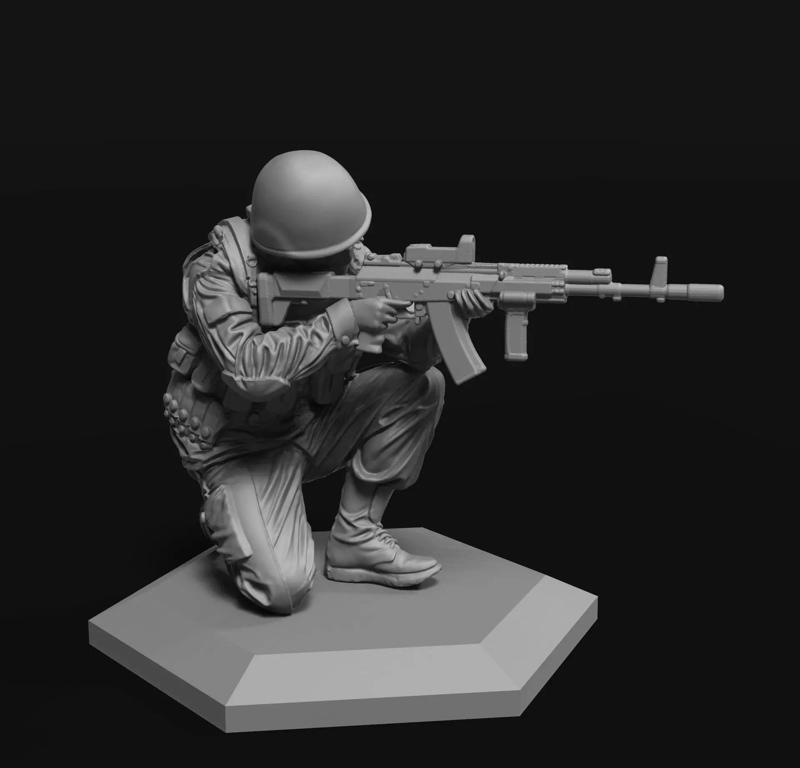 Modern soldier  2 52mm 120mm 3D print model