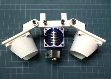 Bowden E3D V6 Mount + Fans