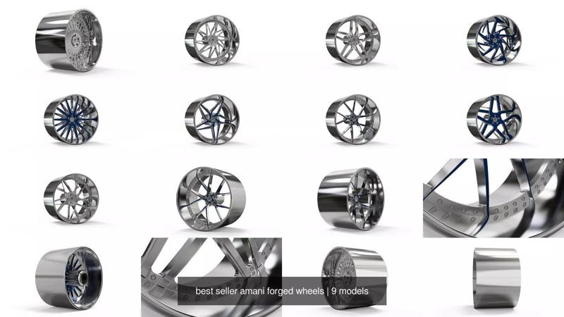 best seller amani forged wheels 3D Model Collection