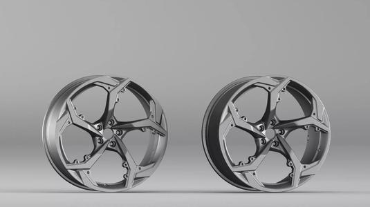 001655 3D Scan of Car Alloy Wheel Rim