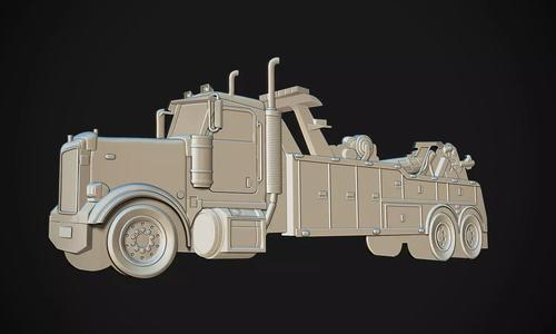 Tow Truck Bas Relief