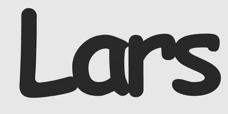 Lars, Glow in the dark name with backing