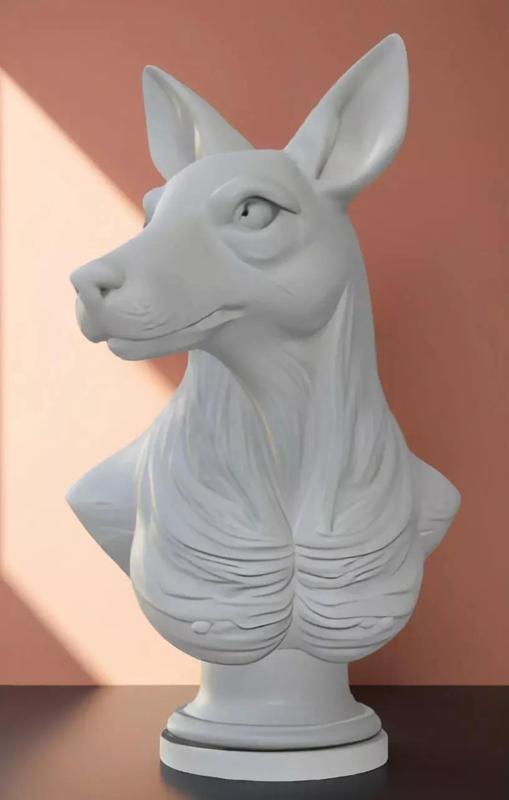 Bobcat Bust 3D Model - STL Printable Wildlife Animal