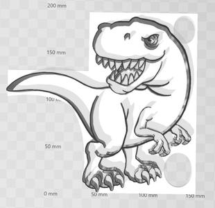 Tyrannosaurus rex cookie cutter