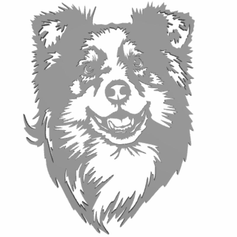 Peeking Shepherd Dog