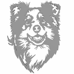 Peeking Shepherd Dog