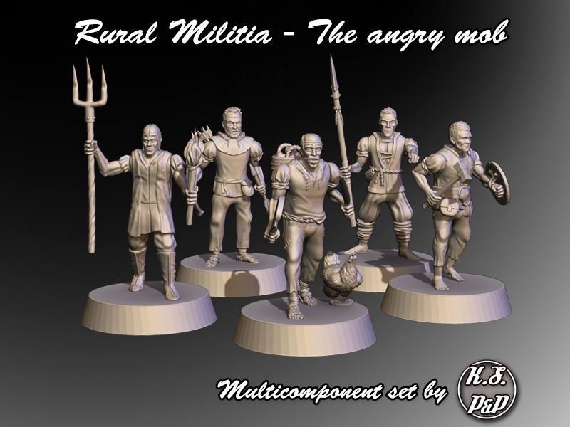 Rural Militia - Multicomponent Set with supports