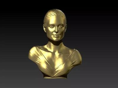 Angelina Jolie bust stl obj 3D