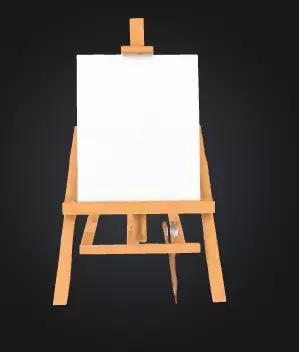 Wooden Art Easel with Canvas