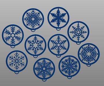 10 einzigartige Christbaumkugeln Schneeflocken Logo in 2D Optik zum Selberdrucken – Ideal für FDM-Drucker