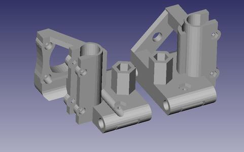 Prusa i2 X-Ends for #10-24 or M5 leadscrews