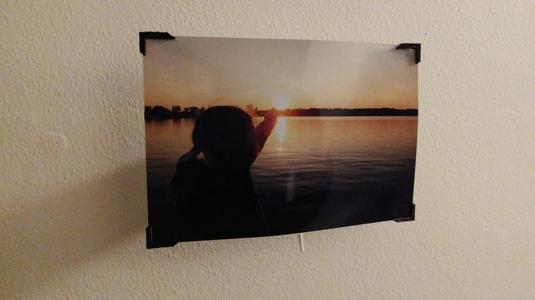 Floating photo frame with Photo Corners