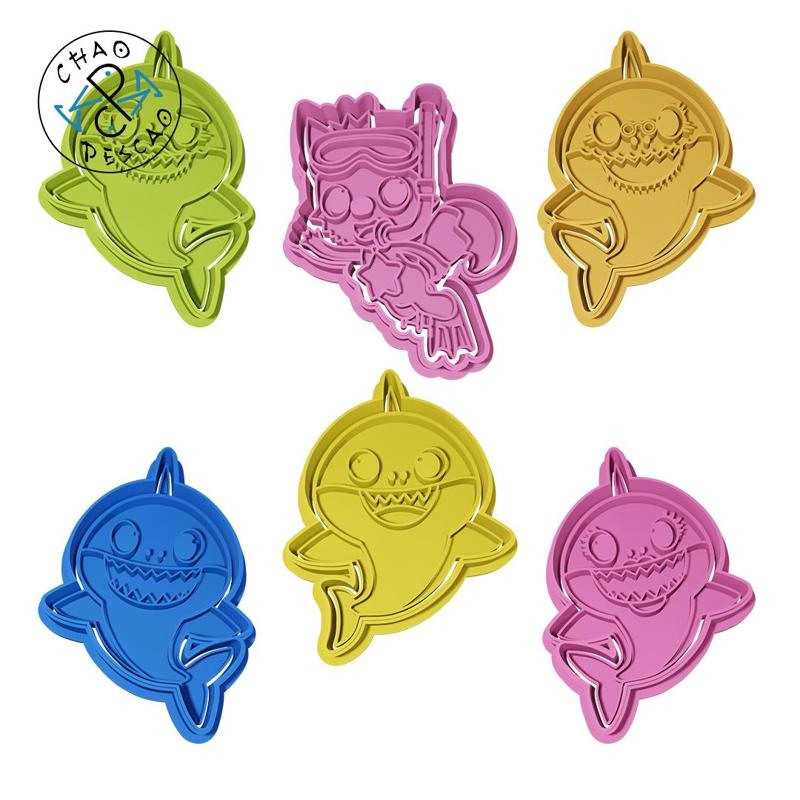 BABY SHARK SET (6 files) - Cookie Cutter - Fondant - Polymer Clay