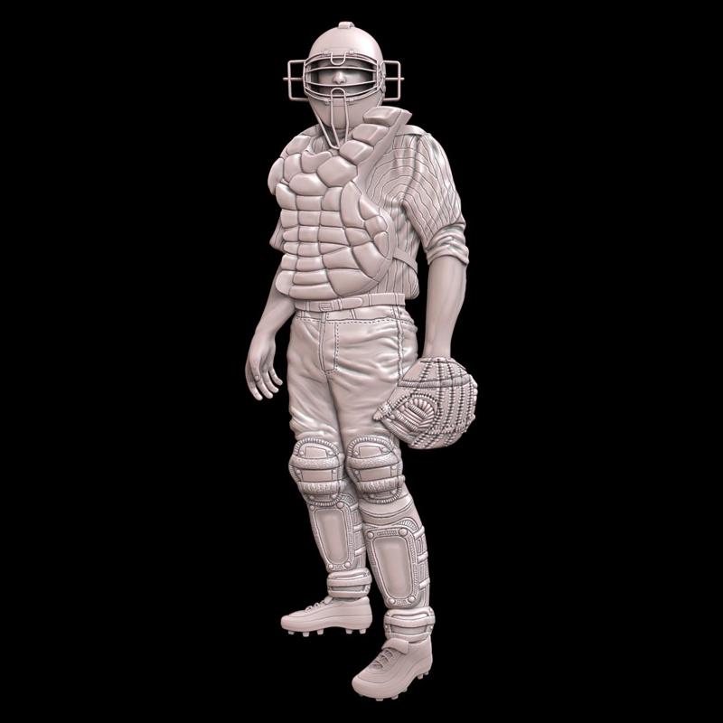 3D Model STL File for CNC Router Laser & 3D Printer Baseball Catcher